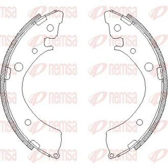 Колодки тормозные барабанные REMSA 4367.00