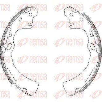 Колодки тормозные барабанные REMSA 4384.00