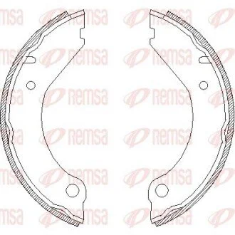 Гальмівні колодки ручного гальма REMSA 439900 (фото 1)