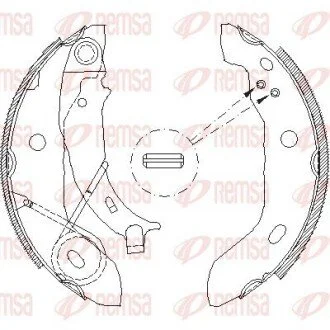 Колодки гальмівні барабанні задн. DB A-klasse (W168) 97-04 REMSA 4421.00 (фото 1)