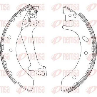 Гальмівні колодки (набір) REMSA 451200