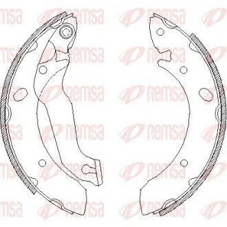 Колодки гальмівні барабанні REMSA 4633.00