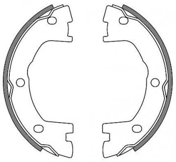 Колодки гальмівні барабанні (комплект 4 шт) REMSA 464000 (фото 1)