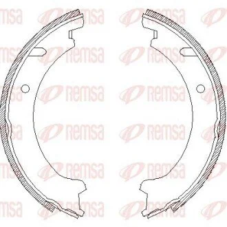 Гальмівні колодки ручного гальма REMSA 472100 (фото 1)