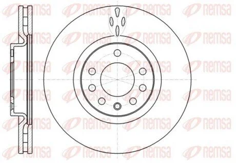 Фото 1 - гальмівний диск REMSA 6101710 Гальмівний диск REMSA 6101710 (фото 1)