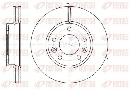 Фото 1 - гальмівний диск REMSA 6129410 Гальмівний диск REMSA 6129410 (фото 1)