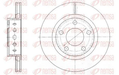 Гальмівний диск REMSA 6136310 (фото 1)