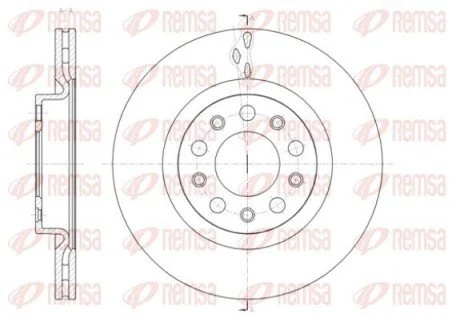 Фото 1 - гальмівний диск REMSA 6142810 Гальмівний диск REMSA 6142810 (фото 1)