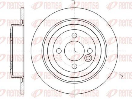 Фото 1 - диск тормозной REMSA 61443.00 Диск тормозной REMSA 61443.00 (фото 1)