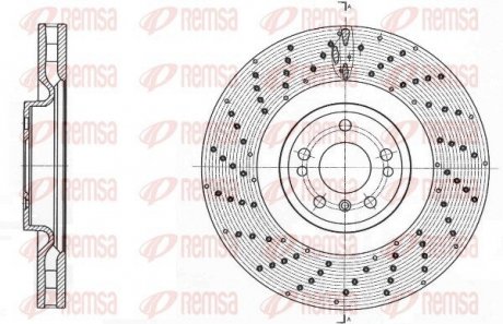 Диск гальмівний (передній) MB M-class (W166)/GL-class (X166) 12- (375x36) PRO+ REMSA 6176110 (фото 1)