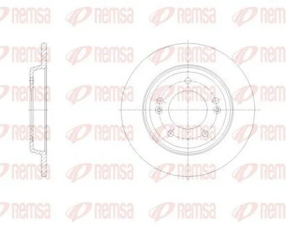Диск гальмівний (задній) Hyundai Elantra/i30 15- (262x10) REMSA 6210200