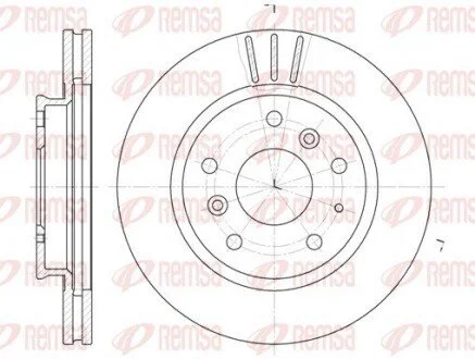 Диск тормозной REMSA 6237.10