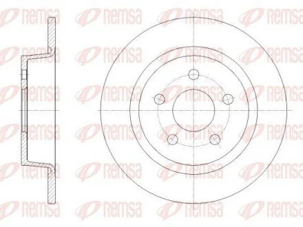 Диск гальм задн. FORD TOURNEO CONNECT 13- REMSA 62520.00