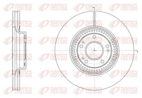 Диск гальмівний передн. GENESIS 3.8 GDI REMSA 62525.10