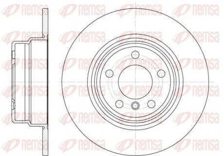 Диск гальм.зад. Bmw X5 (E53) 3.0I V6/4.4i V8/3.0d 24V 00- 32 REMSA 6632 00