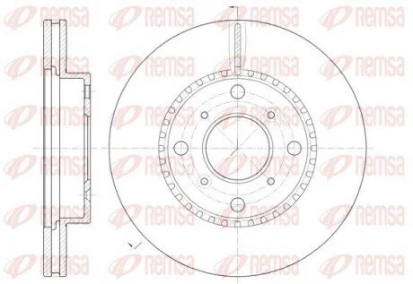 Фото 1 - гальмівний диск REMSA 680410 Гальмівний диск REMSA 680410 (фото 1)