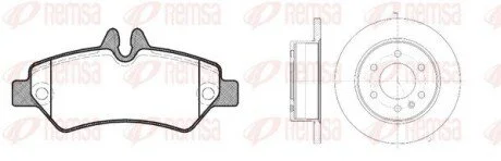 Комплект: 2 диска(RE6103500)+ колодки(RE 124600-AF) REMSA 8124600