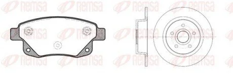 Комплект: 2 диска+ 4 колодки тормозных REMSA 81252.01
