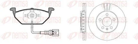 Комплект тормозной передн. AUDI A3 96-;SEAT TOLEDO 98-;SKODA FABIA 99-,OCTAVIA (выр-во) REMSA 8633.10