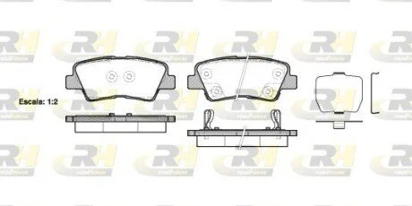Гальмiвнi колодки, к-кт. ROADHOUSE 2136202