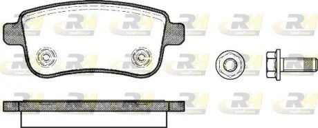 Гальмiвнi колодки, к-кт. ROADHOUSE 2138700