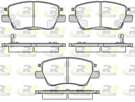 Колодки гальмівні (передні) Opel Ampera-E 17-19/Chevrolet Bolt/Volt/Cruze 15- (+датчик) ROADHOUSE 2163012