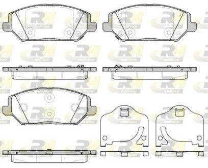 KLOCKI HAMULCOWE HYUNDAI I30 16> PRZOD 19,8MM Z CZUJN. SZT ROADHOUSE 2178302