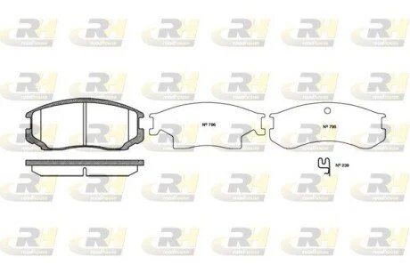 Гальмiвнi колодки, к-кт. ROADHOUSE 235722