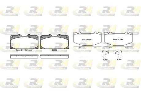 Гальмiвнi колодки, к-кт. ROADHOUSE 259912 (фото 1)