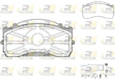 Гальмівні колодки, дискове гальмо (набір) ROADHOUSE 281580