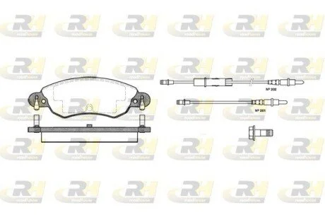 Гальмівні колодки, дискове гальмо (набір) ROADHOUSE 282904