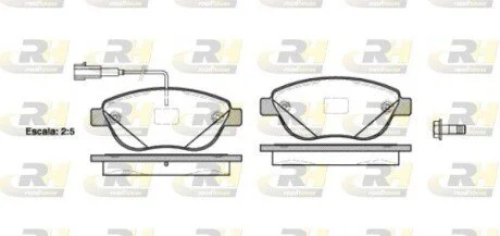 Колодки передние L=137mm ROADHOUSE 285912