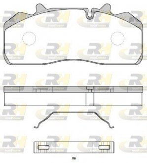 Гальмівні колодки, дискове гальмо (набір) ROADHOUSE 289400
