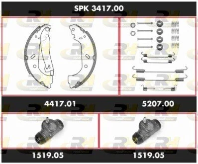 Комплект тормозов, барабанный тормозной механизм ROADHOUSE SPK341700