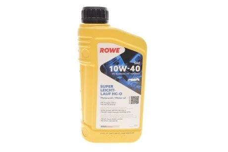 Олива моторна HIGHTEC SUPER LEICHTLAUF HC-O SAE 10W-40 (1 L) ROWE 20058-0010-99