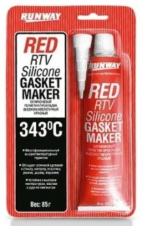 85г Силиконовый герметик -62C° +343C° (красный) RUNWAY RW8500