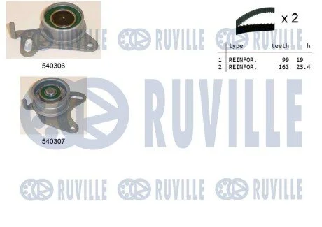 К-кт ГРМ Mitsubishi Pajero/L200/L300 Hyundai RUVILLE 550039