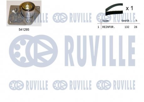 К-кт. ГРМ (ремень+ ролик) RENAULT Trafic II 1.9dci 01- RUVILLE 550113