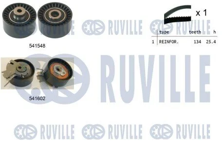 К-кт ГРМ PSA C2 1.6 VTS 206+ 1.6 16v C3 Pluriel 1.6 16v Berlingo (B9) 1.6 16v Partner 08 1.6 16v 307 1.6 16v RUVILLE 550286