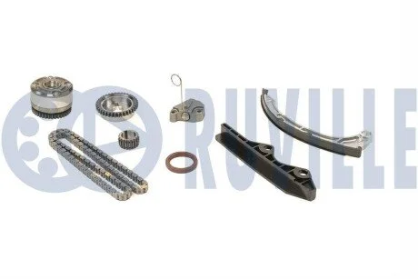 Комплект цепи ГРМ Nissan Micra III 1.0-1.4 03-12 (цепь, натяжитель, шестерня) RUVILLE 580147