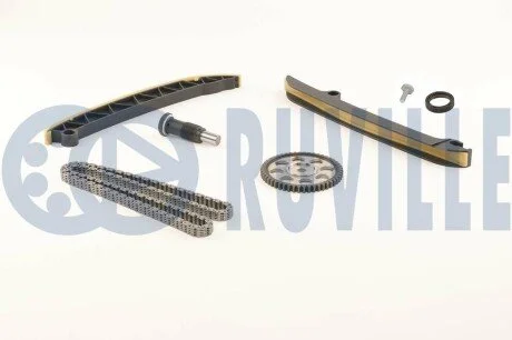 VW К-т ланцюга ГРМ (ланцюг+2 заспокоювача+натягувач+зірочка) AUDI, SKODA, 1,2TSI/TFSI RUVILLE 580153 (фото 1)