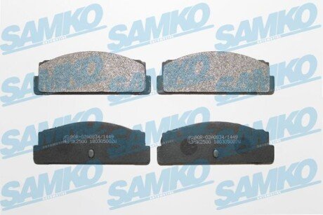 Гальмівні колодки, дискове гальмо (набір) SAMKO 5SP002 (фото 1)