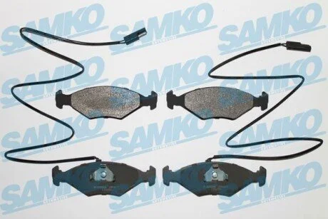 Гальмівні колодки, дискове гальмо (набір) SAMKO 5SP017 (фото 1)