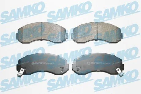 Гальмівні колодки, дискове гальмо (набір) SAMKO 5SP1007 (фото 1)