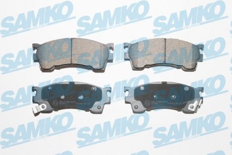 Гальмівні колодки, дискове гальмо (набір) SAMKO 5SP1017 (фото 1)