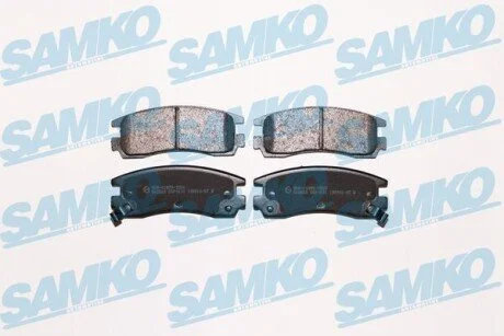 Гальмівні колодки, дискове гальмо (набір) SAMKO 5SP1031 (фото 1)