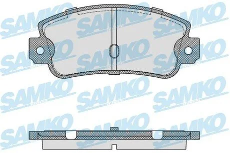 Гальмівні колодки, дискове гальмо (набір) SAMKO 5SP106 (фото 1)
