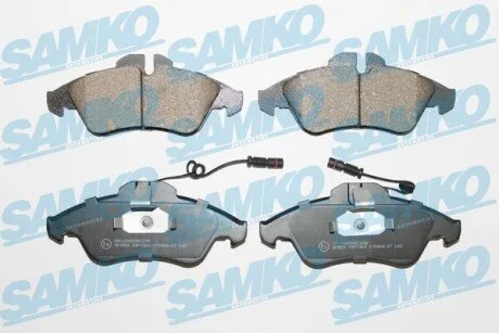 Гальмівні колодки, дискове гальмо (набір) SAMKO 5SP1304