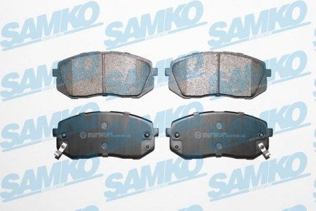 Гальмівні колодки, дискове гальмо (набір) SAMKO 5SP1415 (фото 1)