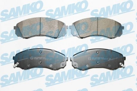 Гальмівні колодки, дискове гальмо (набір) SAMKO 5SP1451 (фото 1)
